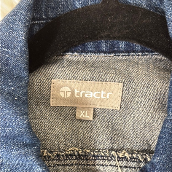 Tract Dark Wash  Blue Jean Jacket Classic Denim Style - Picture 3 of 5